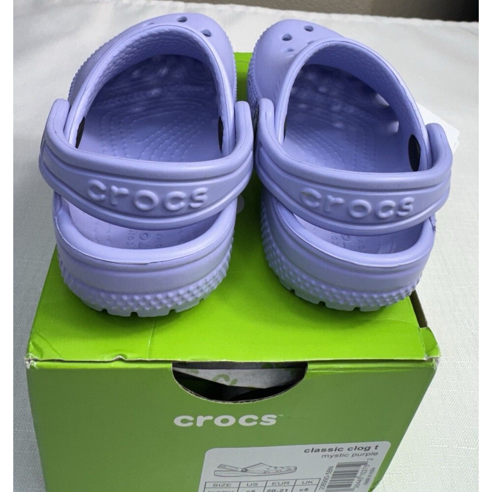 Crocs Classic Clog T Mystic Purple Toddler Size C5 206990-5BN NIB - Picture 2 of 6